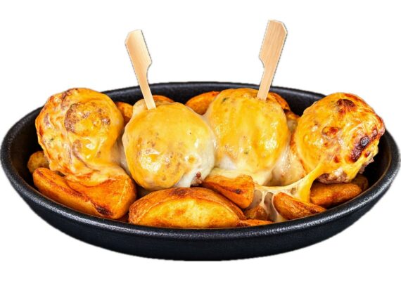 Frites de boulettes de viande Italienne aux 3 fromages